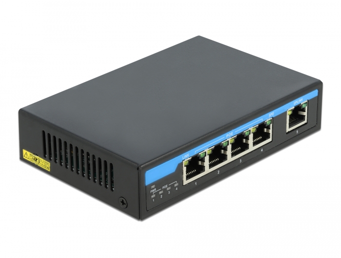 Delock Gigabit Ethernet Switch 4 Port PoE + 1 RJ45 #1 