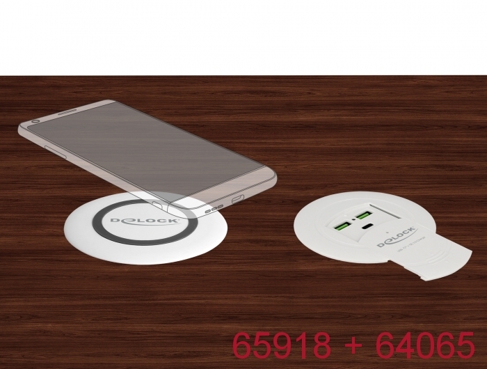 Delock USB Type-C™ Ladegerät PD 85 W + Qualcomm Quick Charge 3.0 für Tischeinbau #5 