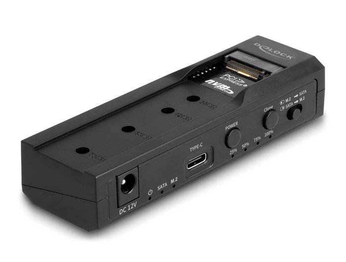 Delock USB Type-C™ Konverter für 1 x M.2 NVMe SSD + 1 x SATA SSD / HDD mit Klon Funktion #2 