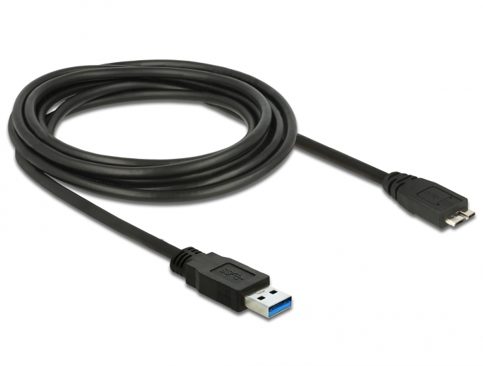 Delock Kabel USB 3.0 Typ-A Stecker > USB 3.0 Typ Micro-B Stecker 3,0 m schwarz #2 