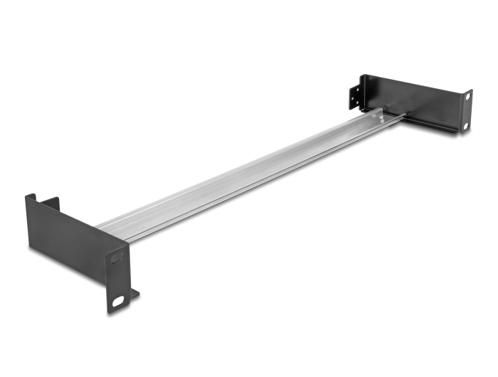 Delock 19″ Hutschienenpanel zum Einbau horizontal oder vertikal 1HE Metall schwarz #3 