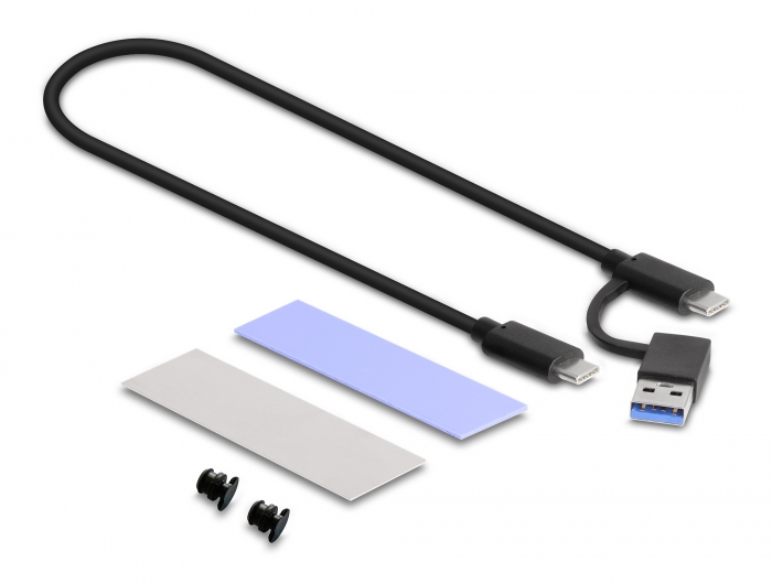 Delock Externes USB Type-C™ Combo Gehäuse für M.2 NVMe PCIe oder SATA SSD - werkzeugfrei #3 