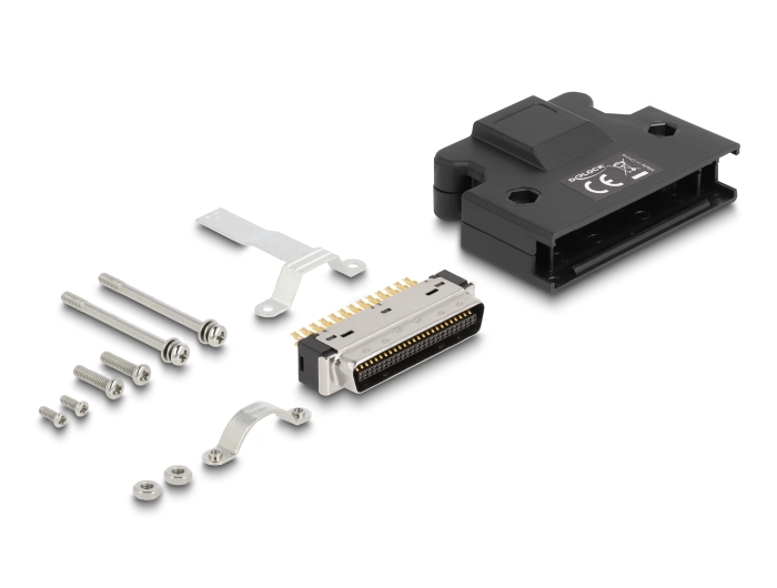 Delock MDR Stecker 50 Pin Lötanschluss mit Gehäuse #1 