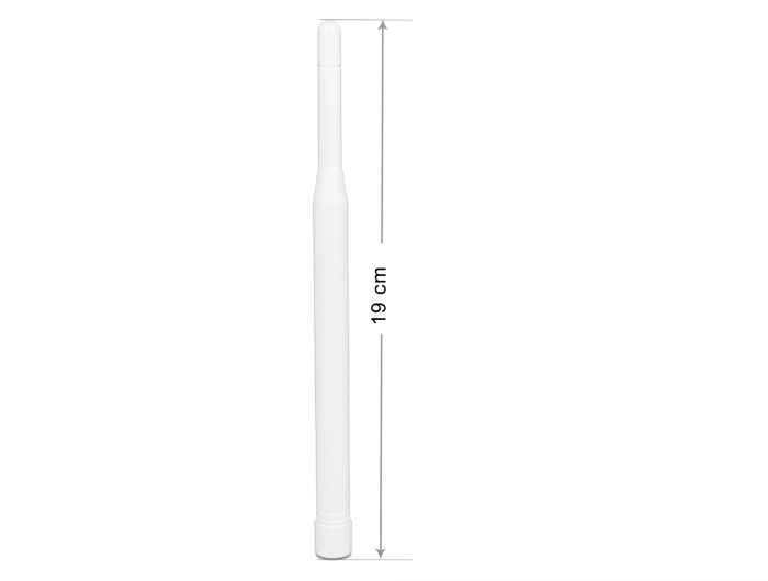 Delock LTE Antenne SMA Stecker 0,3 - 2,9 dBi omnidirektional starr weiß #2 