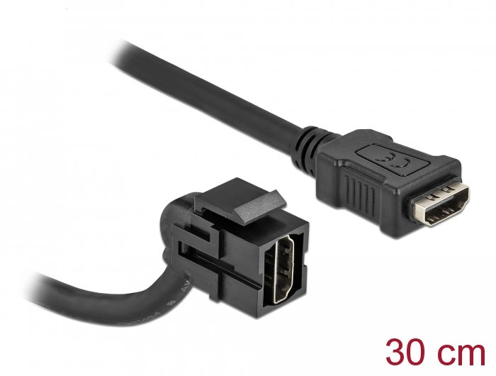 Delock Keystone Modul HDMI Buchse 110° > HDMI Buchse mit Kabel schwarz #1 