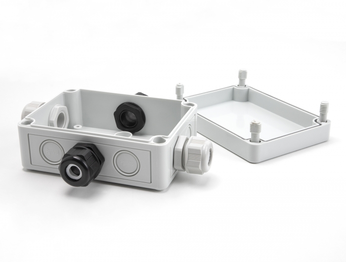 Delock Installationsgehäuse mit Kabeleinführungen 130 x 93 x 57 mm grau #4 