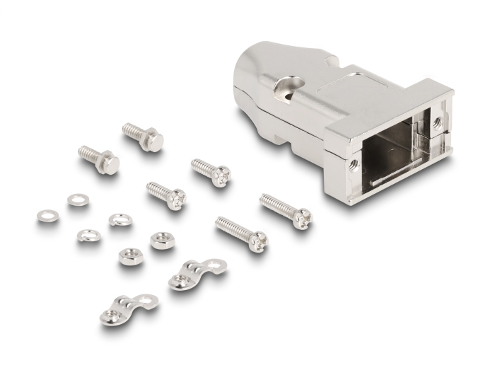 Delock Gehäuse für D-Sub 9 Pin Stecker / Buchse mit Zugentlastung #1 