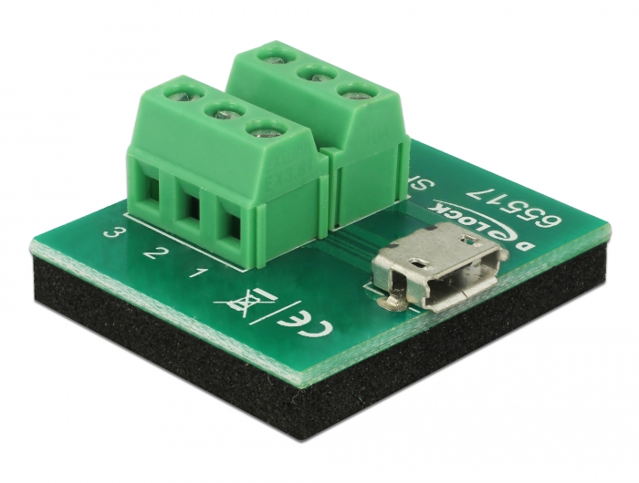 Delock Adapter Micro USB Buchse > Terminalblock 6 Pin #1 