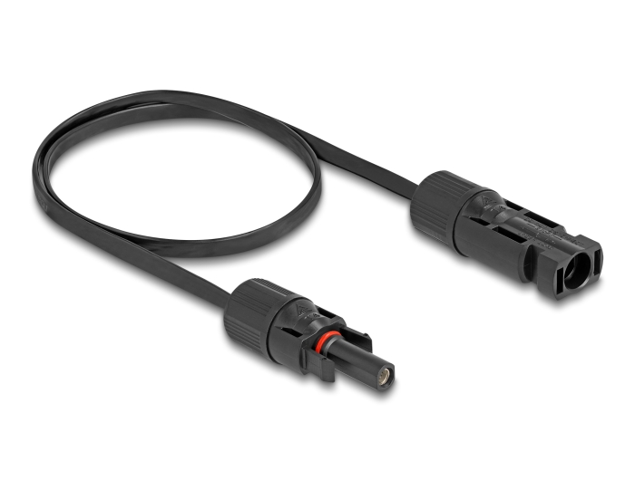 Delock DL4 Solar Flachbandkabel Stecker zu Buchse 60 cm schwarz #4 