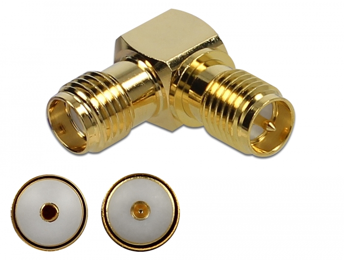 Delock Adapter SMA Buchse zu RP-SMA Buchse 90° 10 GHz #1 