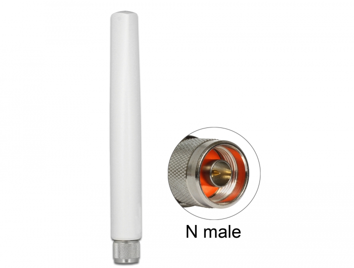 Delock 433 MHz Antenne N Stecker 1,45 dBi omnidirektional starr outdoor weiß #1 