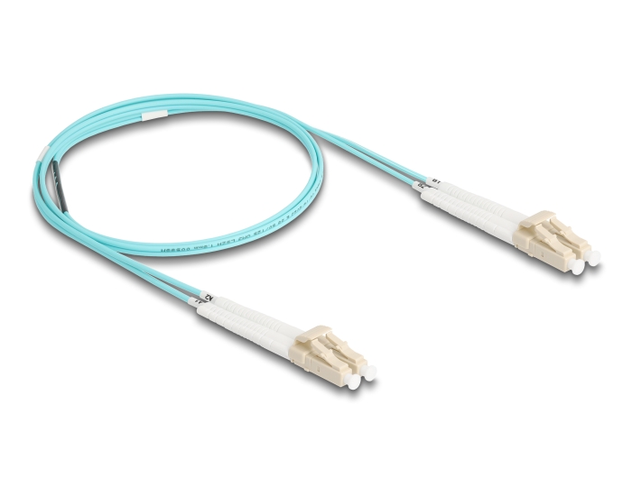 Delock LWL Kabel LC Duplex zu LC Duplex Multimode OM3 winkelbar 1 m #2 