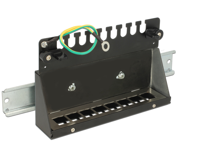 Delock Keystone Desktop Patchpanel 8 Port schwarz #3 