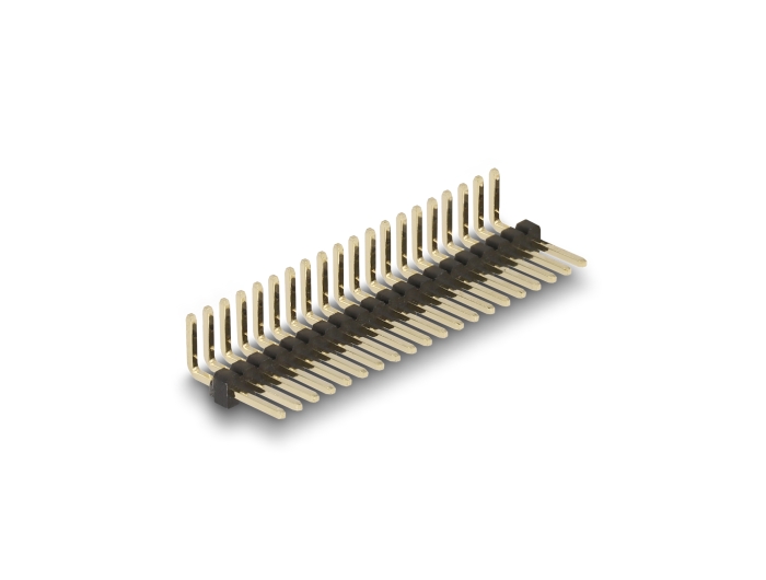 Delock Stiftleiste 20 Pin, Rastermaß 1,27 mm, 1-reihig, gewinkelt, 5 Stück #2 