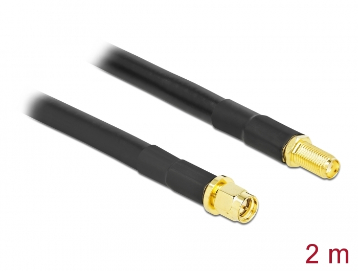 Delock Antennenkabel SMA Stecker zu SMA Buchse LMR/CFD300 2 m low loss #1 