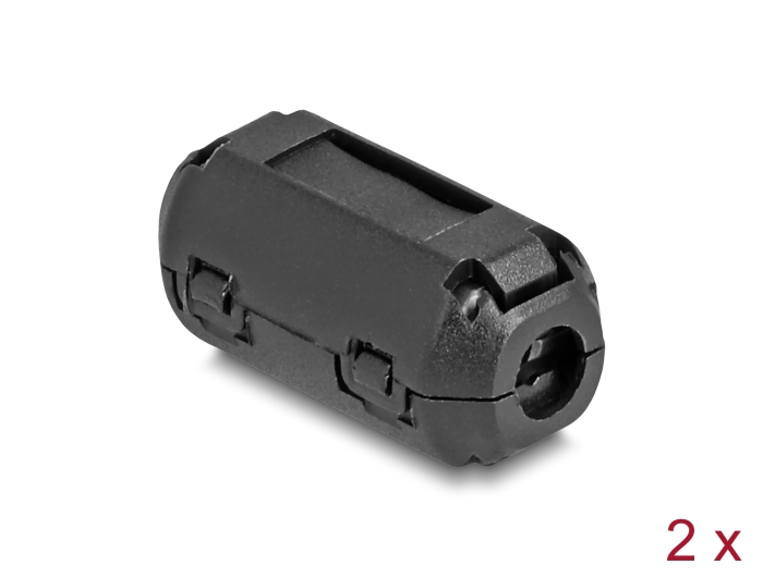 Delock Ferritkern / Ferritring für Rundkabel 3,5 mm 2 Stück schwarz #1 