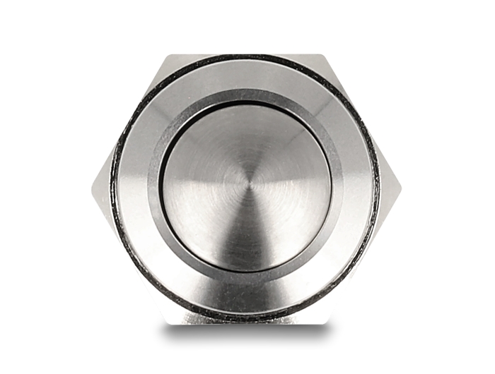 Delock Drucktaster zum Einbau 16 mm 2 x Schraubklemme Taster gewölbt #3 