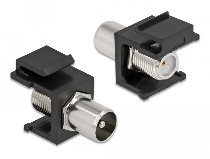 Delock Keystone Modul IEC Stecker > F Buchse schwarz #1 