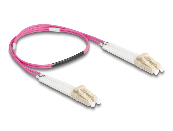 Delock LWL Kabel LC Duplex zu LC Duplex Multimode OM4 winkelbar 0,5 m #2 