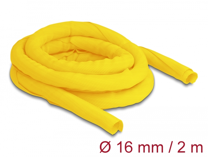 Delock Gewebeschlauch selbstschließend hitzebeständig 2 m x 16 mm gelb #1 
