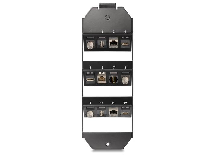 Delock Keystone Halterung 12 Port für Bodentank #4 