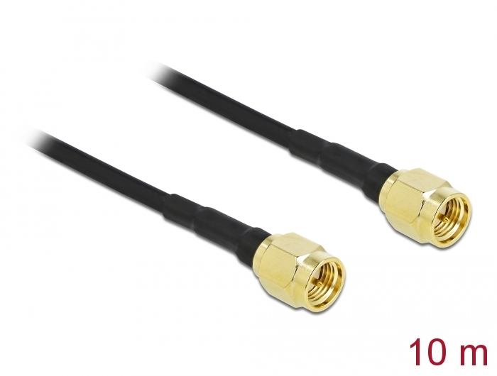 Delock Antennenkabel SMA Stecker zu SMA Stecker LMR/CFD100 10 m low loss #1 