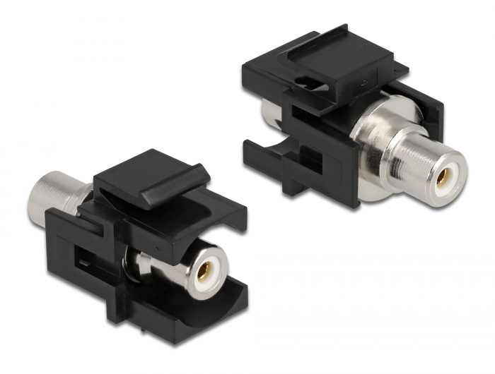 Delock Keystone Modul Cinch Buchse > Cinch Buchse weiß / schwarz #1 