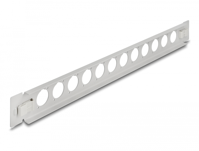 Delock 19″ D-Typ Patchpanel 12 Port werkzeugfrei grau #2 