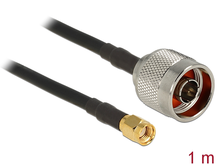 Delock Antennenkabel N Stecker > RP-SMA Stecker CFD200 1,0 m low loss #1 