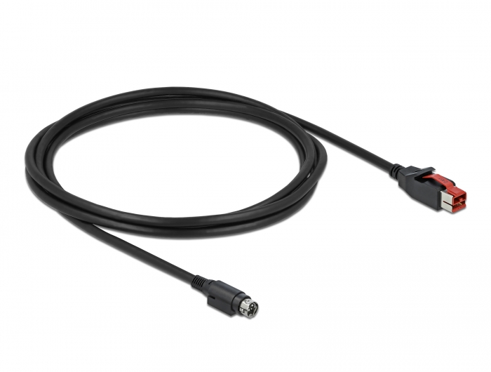 Delock PoweredUSB Kabel Stecker 24 V zu Mini-DIN 3 Pin Stecker 2 m für POS Drucker und Terminals #2 