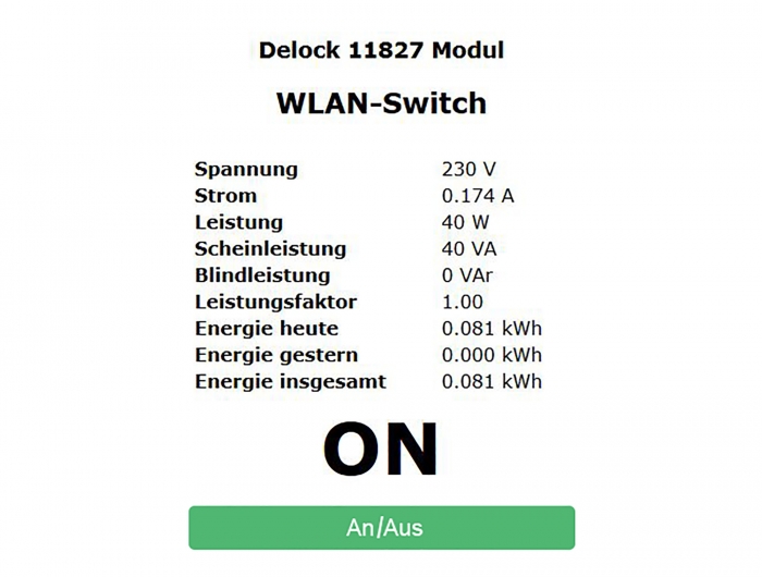 Delock WLAN Steckdosen Schalter MQTT mit Energieüberwachung #2 