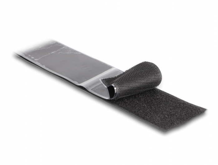 Delock Strapazierfähiges Klettband selbstklebend mit Haft- und Flauschband L 15 m x B 50 mm schwarz #5 