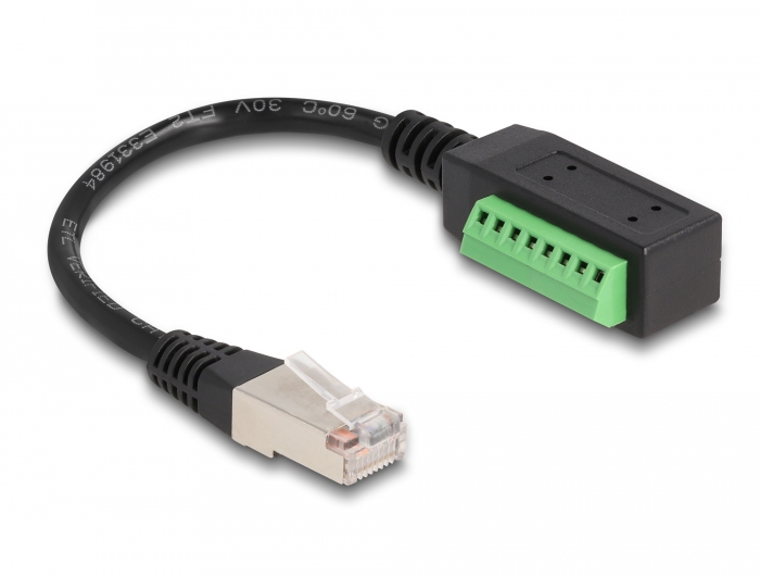 Delock RJ45 Kabel Cat.5e Stecker zu Terminalblock Adapter 21,5 cm #2 