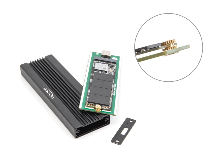 Delock Externes Gehäuse für M.2 NVMe PCIe SSD mit SuperSpeed USB 10 Gbps (USB 3.2 Gen 2) USB Type-C™ Buchse #6 