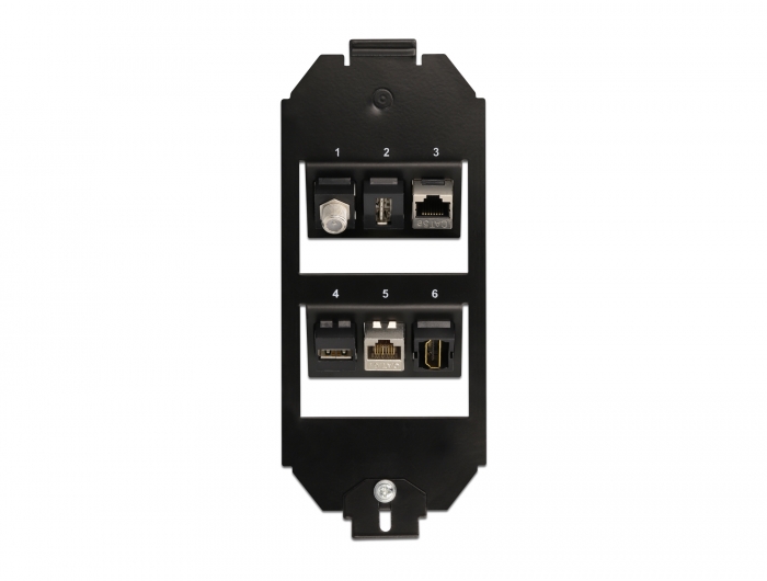 Delock Keystone Halterung 6 Port für Bodentank #2 