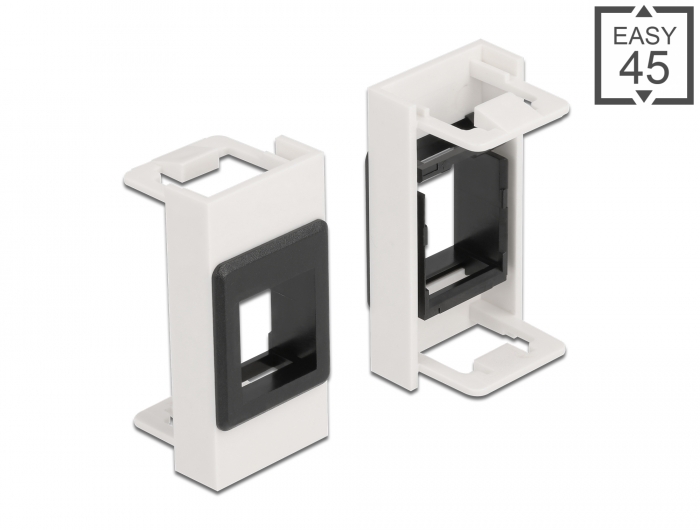 Delock Easy 45 Modul Keystone Halterung 22,5 x 45 mm, weiß / schwarz #1 