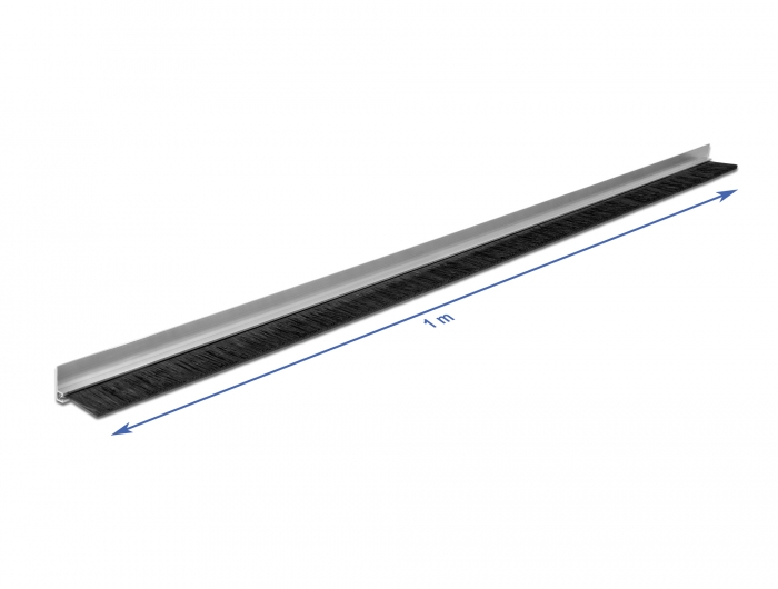 Delock Bürstenstreifen 40 mm mit Alu-Profil gewinkelt - Länge 1 m #7 