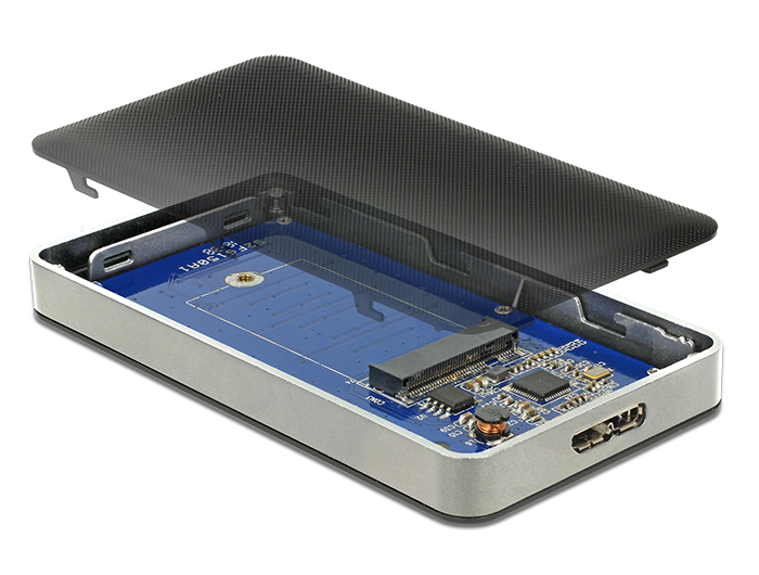 Delock Externes Gehäuse M.2 Key B 42 mm SSD > USB 3.0 Typ Micro-B Buchse mit Verschlüsselungsfunktion #2 
