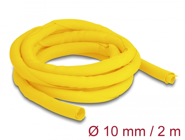 Delock Gewebeschlauch selbstschließend hitzebeständig 2 m x 10 mm gelb #1 