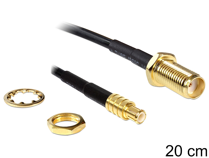 Delock Antennenkabel SMA-Buchse zum Einbau > MCX-Stecker 20cm #4 
