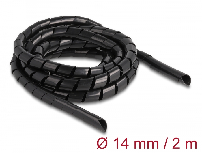 Delock Spiralschlauch flexibel 2 m x 14 mm schwarz #1 