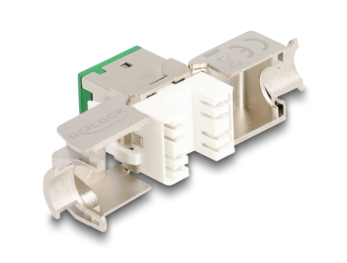 Delock Keystone Modul RJ45 Buchse zu LSA Cat.6A werkzeugfrei grün Set 10 Stück #3 