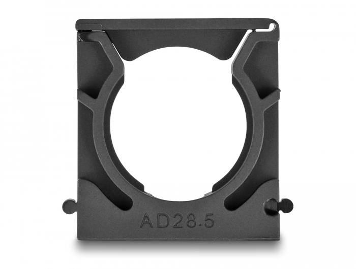Delock Kabelschlauchhalter mit Verschlussclip 28,5 mm 4 Stück schwarz #3 