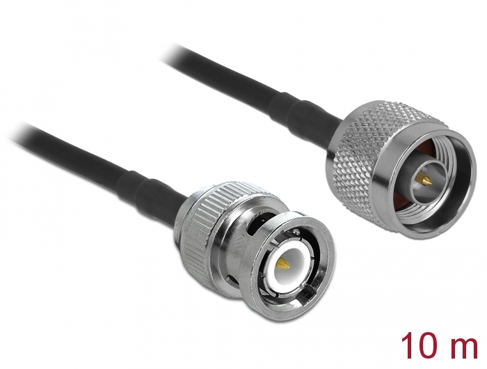 Delock Antennenkabel N Stecker zu BNC Stecker LMR195 10 m #1 