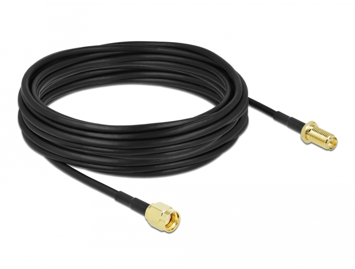 Delock Antennenkabel RP-SMA Stecker zu RP-SMA Buchse LMR/CFD100 10 m low loss #2 