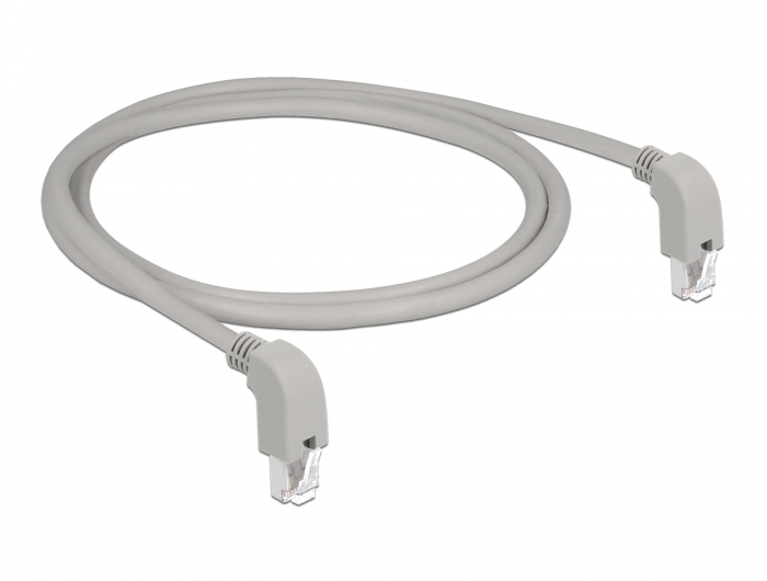 Delock Netzwerkkabel RJ45 Cat.6A S/FTP unten / unten gewinkelt 1 m #3 