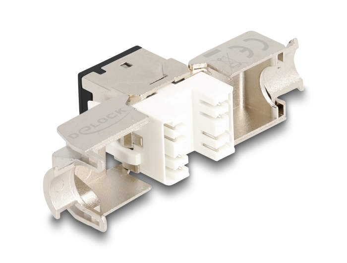 Delock Keystone Modul RJ45 Buchse zu LSA Cat.6A werkzeugfrei schwarz Set 10 Stück #3 