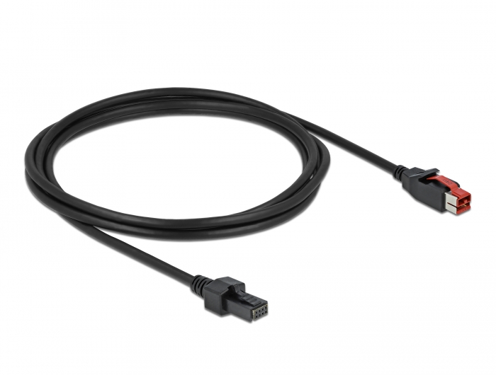 Delock PoweredUSB Kabel Stecker 24 V zu 2 x 4 Pin Stecker 2 m für POS Drucker und Terminals #2 