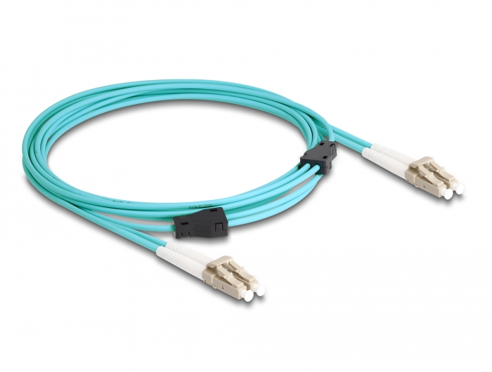 Delock LWL Kabel mit Metallarmierung LC Duplex zu LC Duplex Multimode OM3 3 m #2 