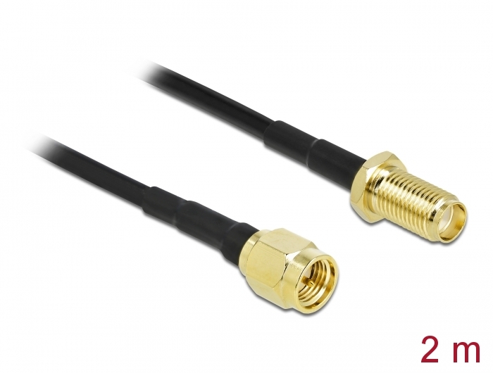 Delock Antennenkabel SMA Stecker zu SMA Buchse LMR/CFD100 2 m low loss #1 